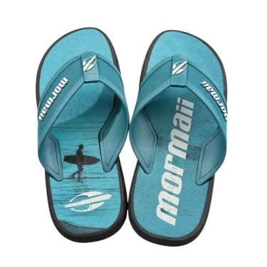 Imagem de Chinelo Masculino Mormaii Wave III, Preto, Azul, 37/38