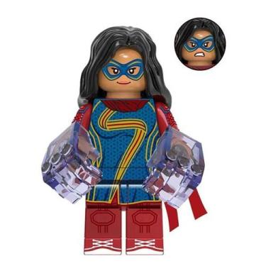 Imagem de Boneco super herois e viloes cinema bloco de montar, MISS MARVEL