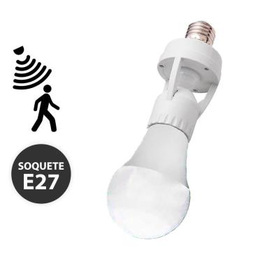 Imagem de Sensor de Presença com Fotocélula Soquete E27 HZ-0858 Infravermelho 360 Graus Bivolt