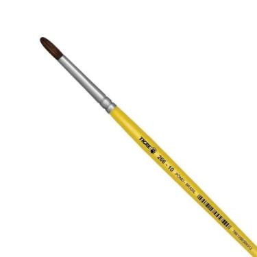 Imagem de Pincel Escolar Redondo Ponei Amarelo Tigre Nº 266 (Escolha O Número) T