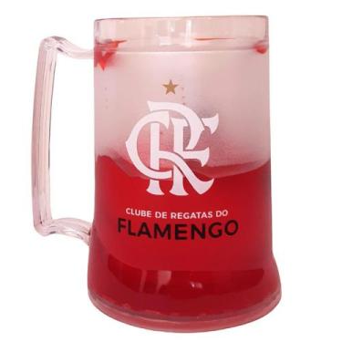 Imagem de Caneca Flamengo Gel Congelante Zico 400ml Oficial - Cebola Brindes