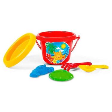 Imagem de Balde de Praia Vermelho - Poliplac