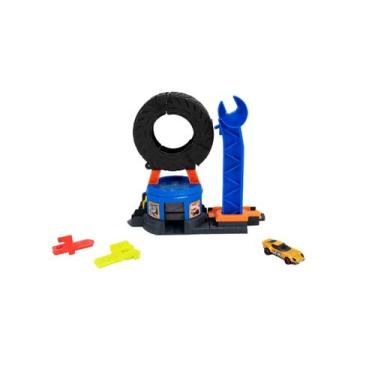 Imagem de Pista Hot Wheels City Oficina de Pneu Downtown Mattel Jhl75 Cor:Colori