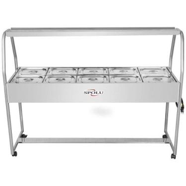Imagem de Buffet Térmico SPL512 10 Cubas Termostato Ajustável Inox 2500W 220V Sp