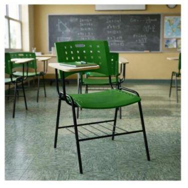 Imagem de Carteira Universitária Plástica Verde Realplast para Escritório - Poll