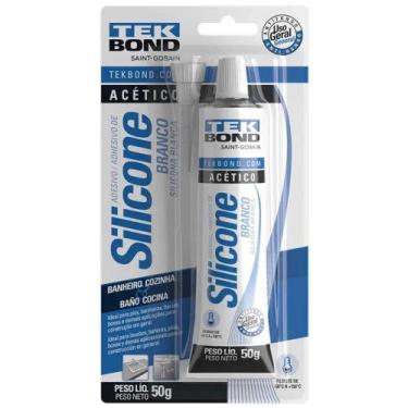 Imagem de Cola Silicone Acético Branco Bisnaga Blister 50g Tekbond