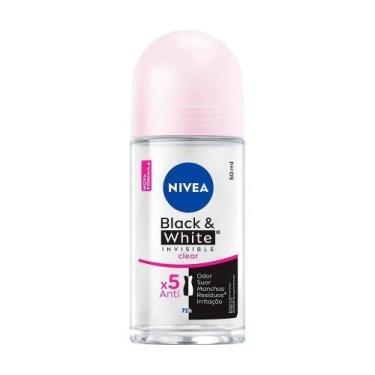 Imagem de Desodorante Nivea Roll On Feminino Invisible Black White Clear 50ml