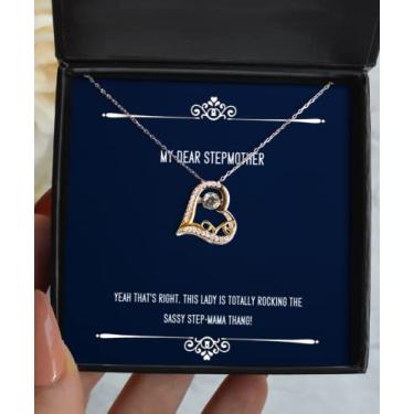 Imagem de Presentes de madrasta sarcástica, Yeah That's Right This Lady is Totally Swing The!, Colar de amor de Natal de sarcasmo Presentes para a mãe