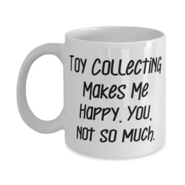 Imagem de Presentes inspiradores para colecionar brinquedos, a coleção de brinquedos me faz feliz. Você, não muito, inspiradora 325 g Caneca para homens e mulheres