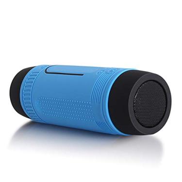 Imagem de HIOD Alto-falante sem fio Bluetooth com iluminação alto-falante Bluetooth à prova d'água 15h tempo de reprodução 10 m bateria 4000 mAh para ciclismo familiar, azul