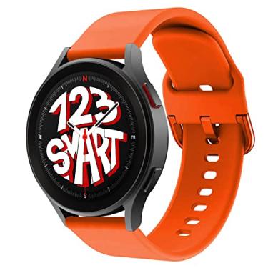 Imagem de Pulseira de Silicone com Fecho Colorido Marca 123Smart Compatível com Galaxy Watch 4 Watch 5 Watch 6 Pro R900 R910 R920 R905 R915 R925 40mm 44mm 45mm