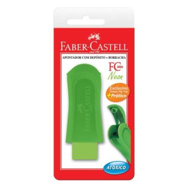 Imagem de Apontador Com Depósito E Borracha Fc Mix Verde - Faber-Castell