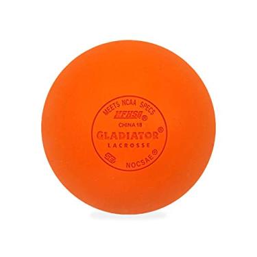 Imagem de GLADIATOR LACROSSE® Bola única oficial de lacrosse – laranja – atende aos padrões Nocsae, certificado SEI