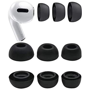 Imagem de Zotech 3 pares de pontas auriculares de silicone de substituição para Airpods Pro (S/M/G) (preto)