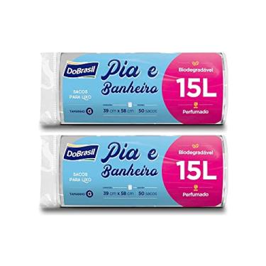 Imagem de 100 Saco de Lixo Branco 15 Lts Perfumado Resistente Branco