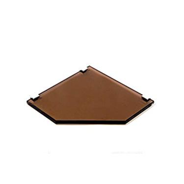 Imagem de Porta Shampoo de Canto Reto em Vidro Bronze Lapidado - Aquabox - 20cmx20cmx10mm