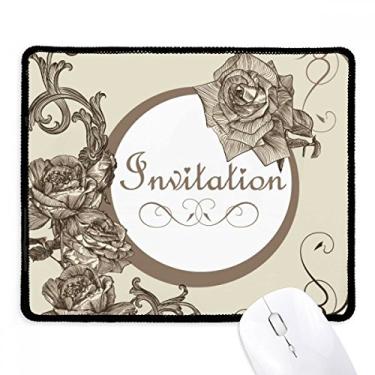 Imagem de Mousepad com estampa de flores de rosas antigas, tapete de borracha para jogos