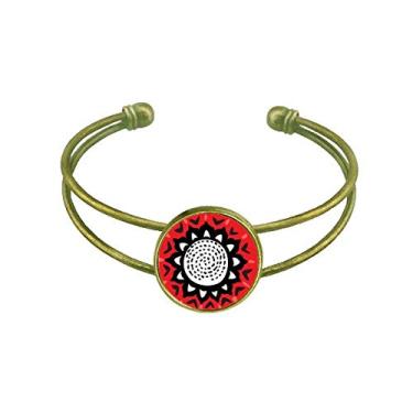 Imagem de Bracelete retrô com silhueta de girassol, totems do México