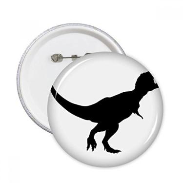 Imagem de Dinossauro Preto Osso Pinos Redondo Emblema Decoração Roupas 5 peças Presente