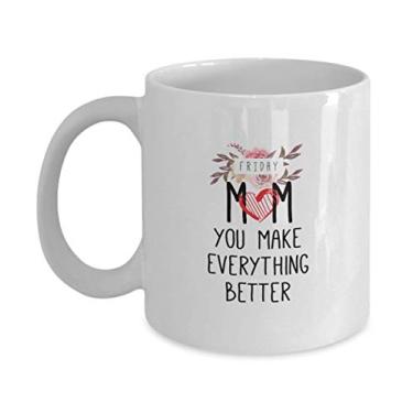 Imagem de Caneca para mãe – Presentes para mãe – Presentes para mãe – Caneca de sexta-feira mãe – Caneca de dia das mães – Caneca de café divertida – Ideia de presente de dia das mães – Ideia de de Natal