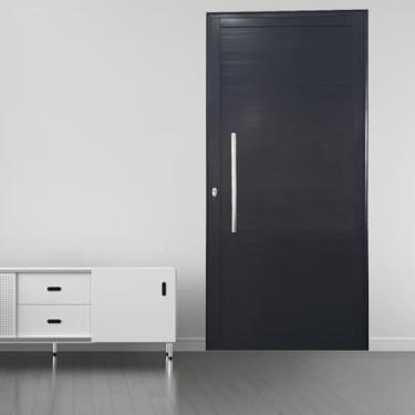 Imagem de Porta Pivotante de Alumínio 210 x 120cm com Puxador Veneza Esquadrias Bergamo Preto