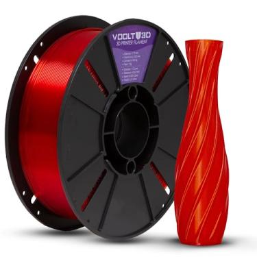 Imagem de Filamento PLA Vermelho Romã Translúcido Premium 1kg, 1.75Mm, Para Impressoras 3D - Voolt3D