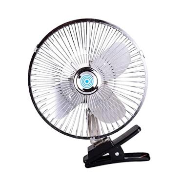 Imagem de balikha Ventilador de carro elétrico ventilador pessoal de mesa mini ventilador portátil giratório pequeno para quarto, escritório, área de trabalho ao ar livre, viagem, carro, SUV RV, 20 cm 24 V