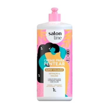Imagem de Salon Line, Creme de Pentear, Super Volumão, Definição e Volume, Vegano - Cabelos Cacheados e Crespos, 1 L