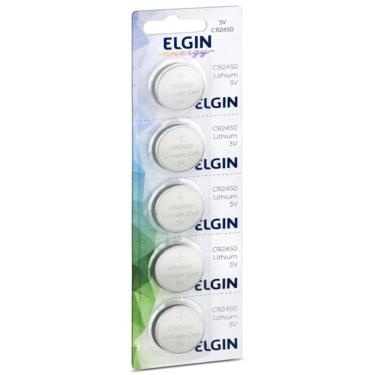 Imagem de Bateria de Lítio CR2450 Elgin 82305 - Cartela com 5 unidades
