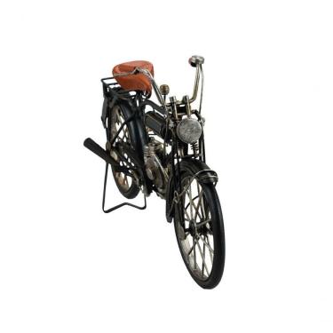 Imagem de Bicicleta Motorizada Preta 18x32x7.5cm Estilo Retrô Vintage