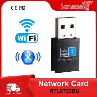 Imagem de IENRON-Adaptador Mini USB WiFi  Dongle 2.4G  150M  Bluetooth 4.0  RTL8723BU  Placa de rede