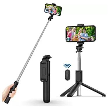 Imagem de Bastão de selfie, tripé extensível com controle remoto sem fio e suporte de tripé, portátil, leve, compatível com iPhone 14 13 12 Pro Xs Max Xr X 8Plus 7, smartphone Samsung e mais