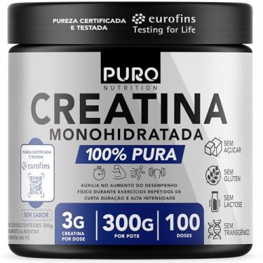 Imagem de Creatina Monohidratada em Pó - 300g, Puro Nutrition, 100 Doses - Pura e Sem Sabor