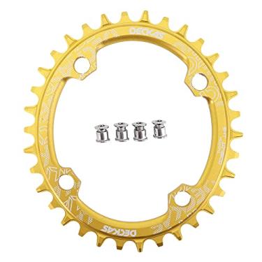 Imagem de DJC Anel de bicicleta 104 mm BCD redondo/oval MTB 104BCD 7/8/9/10/11/12 velocidade estreito dente largo alumínio 7075 super leve 30T 32T 34T 36T 38T 40 42 DH XC Trail Fat Bike ebike (8# oval dourado,