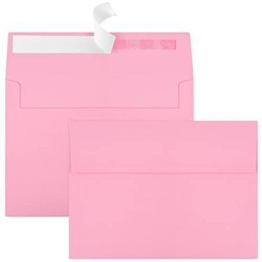 Imagem de 70 pacotes de envelopes de convite, envelopes A2 rosa, envelopes para cartões postais, envelopes para cartões de 4,5 x 5,5, envelopes para convites, envelopes autoselados para fotos, RSVP, cartões comemorativos