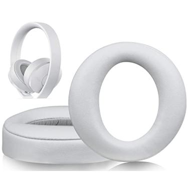 Imagem de SOULWIT Almofadas de Substituição para Sony New Gold Wireless Playstation PS4 (Versão 2018) Headset, Almofadas de Orelha com Espuma de Isolamento de Ruído - CP Cinza