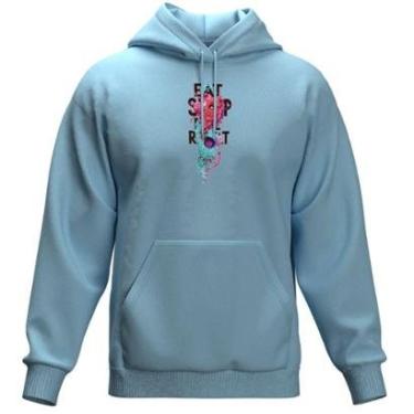 Imagem de Moletom Fechado Estampado Bolso Canguru Com Capuz Blusa De Frio Colorida-Masculino