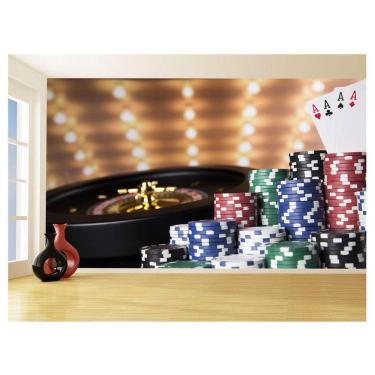 Imagem de Papel De Parede 3D Salão De Jogos Cartas Poker 3,5M Jcs91