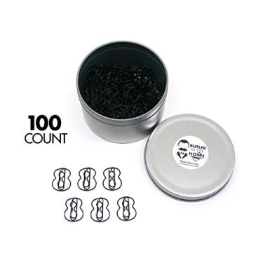 Imagem de Butler in the Home A-Z letra do alfabeto ou número 0-9 - 100 clipes de papel colorido preto para iniciais ou data de nascimento, Preto, Number 8