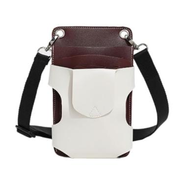 Imagem de menolana Bolsa de tesoura, pochete de cabeleireiro, bolsa de cintura de barbeiro, bolso para ferramentas, bolsa de ferramentas de salão de beleza, bolsa de, Vermelho Branco