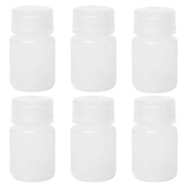 Imagem de NaYiissi Frasco de reagente de boca larga de 30 ml, garrafas químicas de plástico de grau laboratorial, frasco de comprimidos transparente, frascos de amostra de água para laboratórios, salas de aula