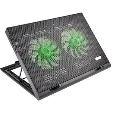 Imagem de Base Gamer Multilaser P/ Notebook C/ Cooler Led Verde AC267 - Warrior