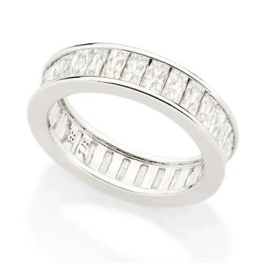 Imagem de Aparador de aliança anel prata 925 rommanel cravejada zircônias 310023