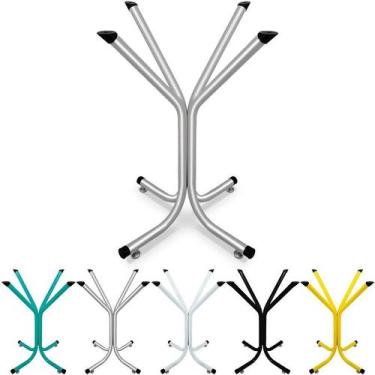 Imagem de Base de Mesa Jantar Para Tampos  Vidro Pedra Madeira 80cm - Genus Móve