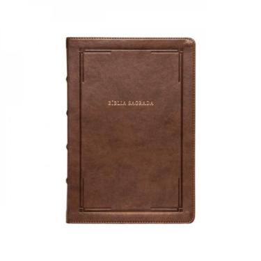 Imagem de Bíblia Slim Nvi, Letra Grande, Couro-Soft Marrom, Luxo, Barroca