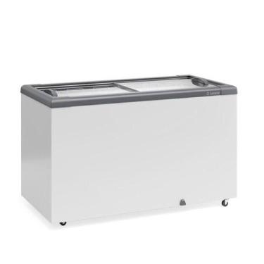 Imagem de Freezer Horizontal Ghd400h Cinza 400 Litros 2 Tampa Vidro 220V Gelopar