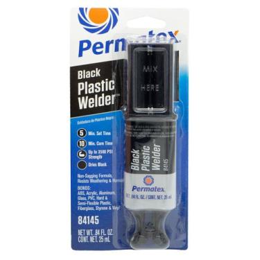 Imagem de Permatex Epoxi Solda Cola Plástico Preta Parachoque Tanques Black Plas