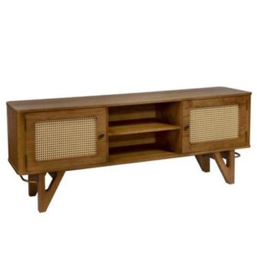 Imagem de Rack Prime Wood 2 Portas Com Tela e Nicho Central - Made Wood