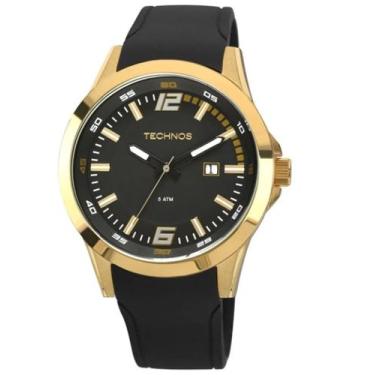 Imagem de Relógio de Pulso Masculino Technos Dourado Performance Race Pulseira d