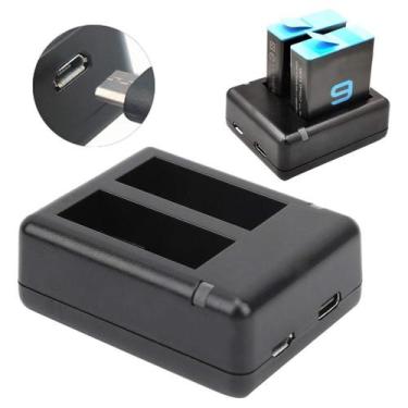 Imagem de Carregador Duplo de Bateria para Câmera GoPro 9/10/11 e 12 Black - Sho